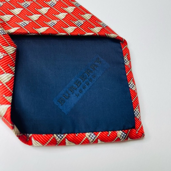Burberry London Nautical Yacht Club Flag Silk Tie - Picture 3 of 5
